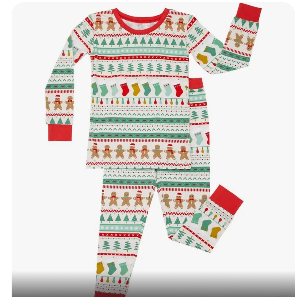 Little Sleepies Christmas print pajama two piece set size 2T